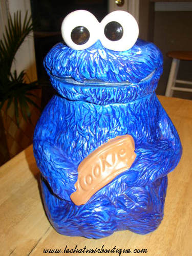 Vintage Cookie Monster Cookie Jar Muppets Inc Sesame Street Jim Henson