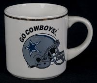 DALLAS COWBOYS VINTAGE 1990'S TEAM NFL CERAMIC COFFEE MUG