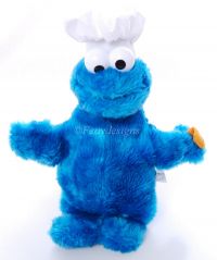 Sesame Street Purple Cookie Monster Long Fur Medium Plush (In